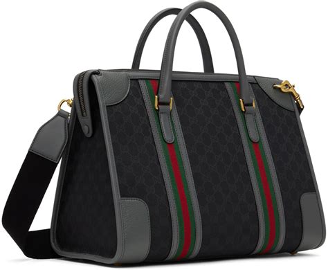 vbauletto gucci|Gucci: Black & Gray Bauletto Duffle Bag .